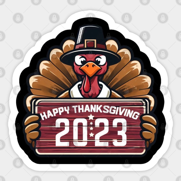 Thanksgiving 2023 Sticker by BukovskyART